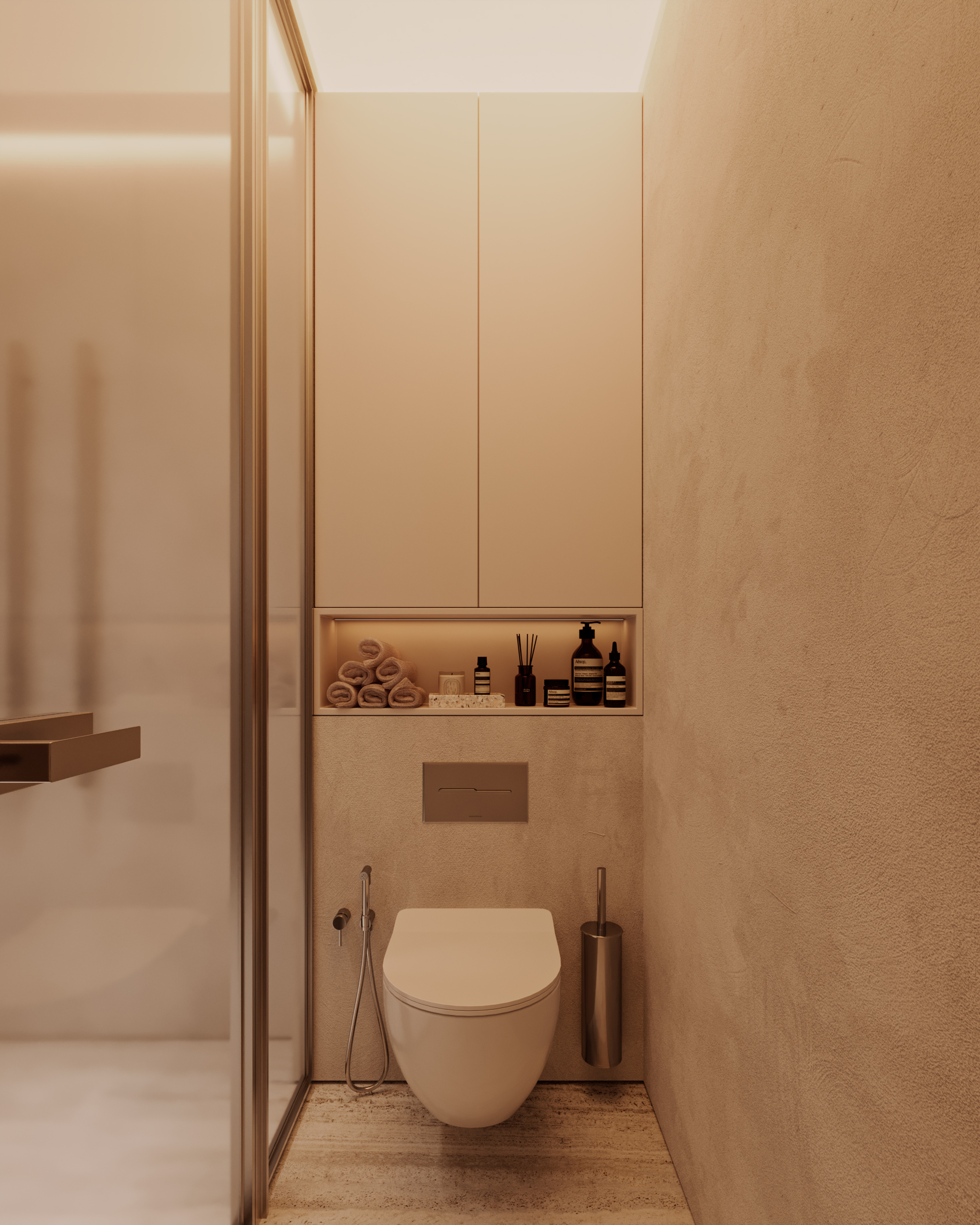 Princesse Grâce Residence - Bathroom Brass Fixtures Detail | UNY Studio