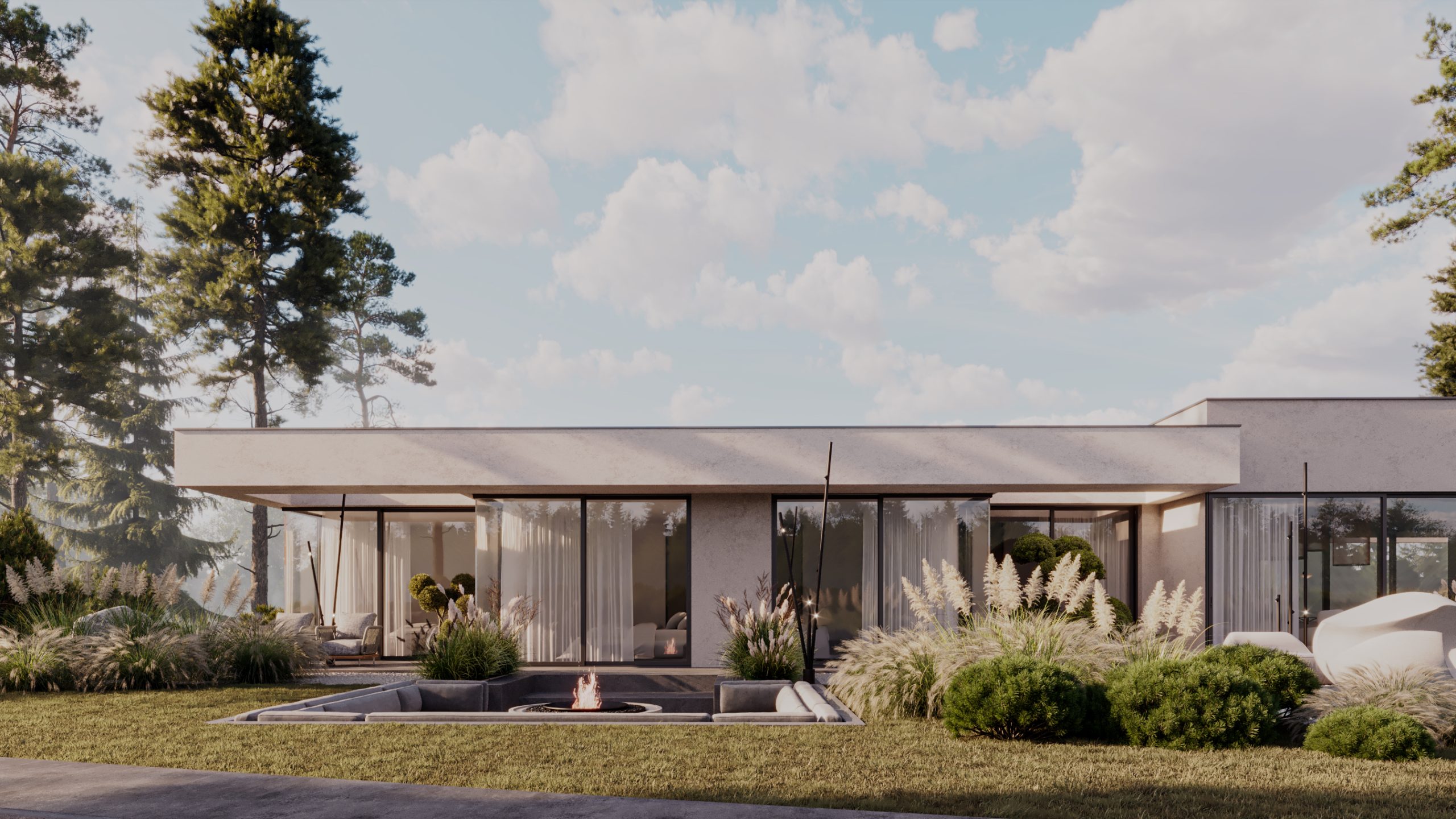 Diamond Villa RD1, front elevation with landscaped garden