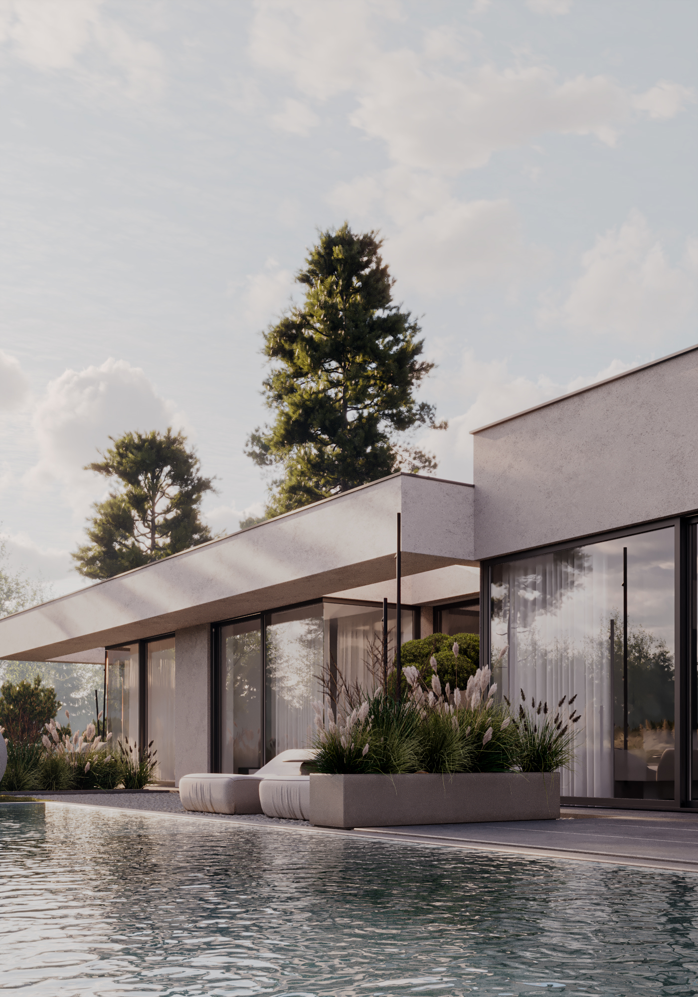 Diamond Villa RD1, exterior view of the house beside the pool