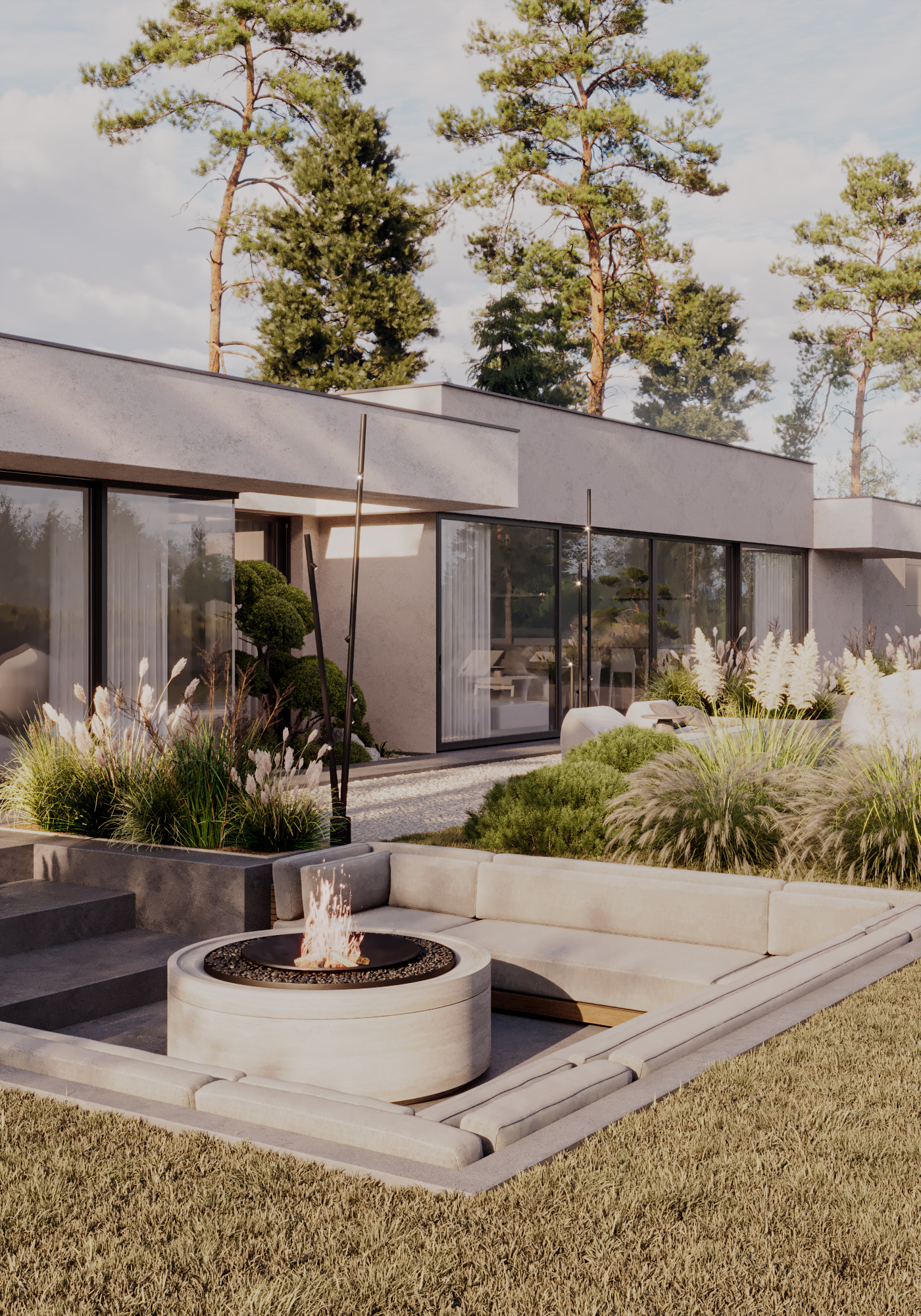 Diamond Villa RD1, exterior view of the terrace and garden